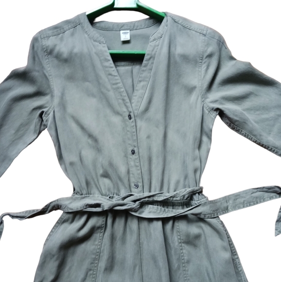 Old Navy Tie Waist Tencil Jumpsuit sage small - Picture 6 of 7